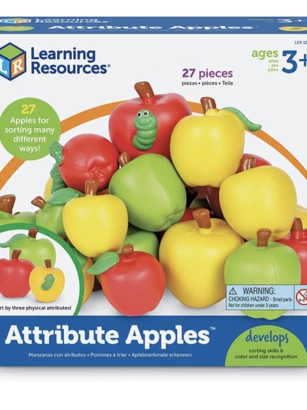 Learning Resources Attribute Apples Learning Toy - Red, Yellow, Green